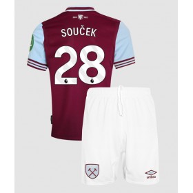 Dětské fotbalový komplet West Ham United Tomas Soucek #28 Domácí košile 2024-25 Krátkým Rukávem